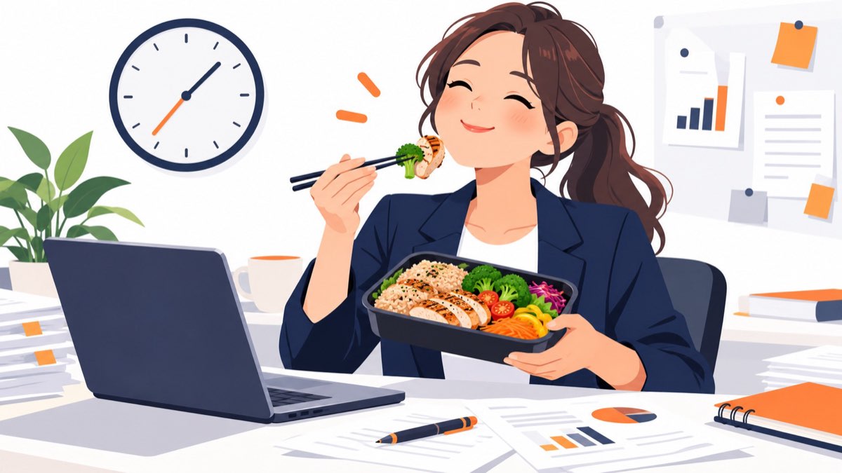忙しい人でも食事管理できるイメージ
